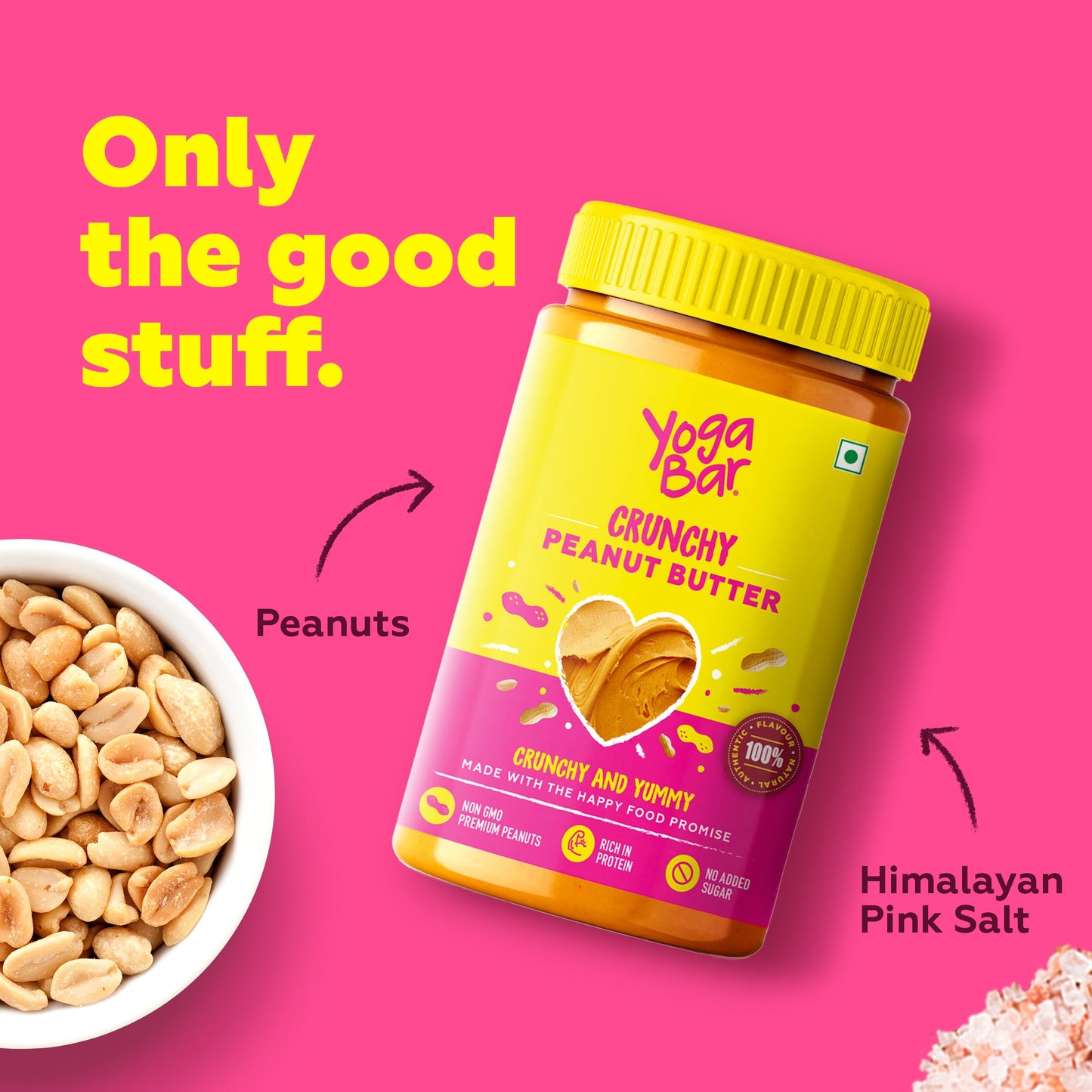 Crunchy Peanut Butter (Unsweetened), 1kg