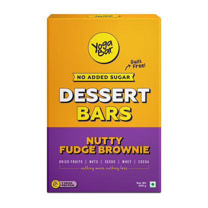 Nutty Fudge Brownie Dessert Bars | No Added Sugar