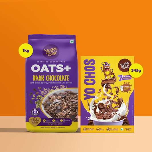 Combo of Dark Chocolate Oats 1kg & Yo Chos 345g