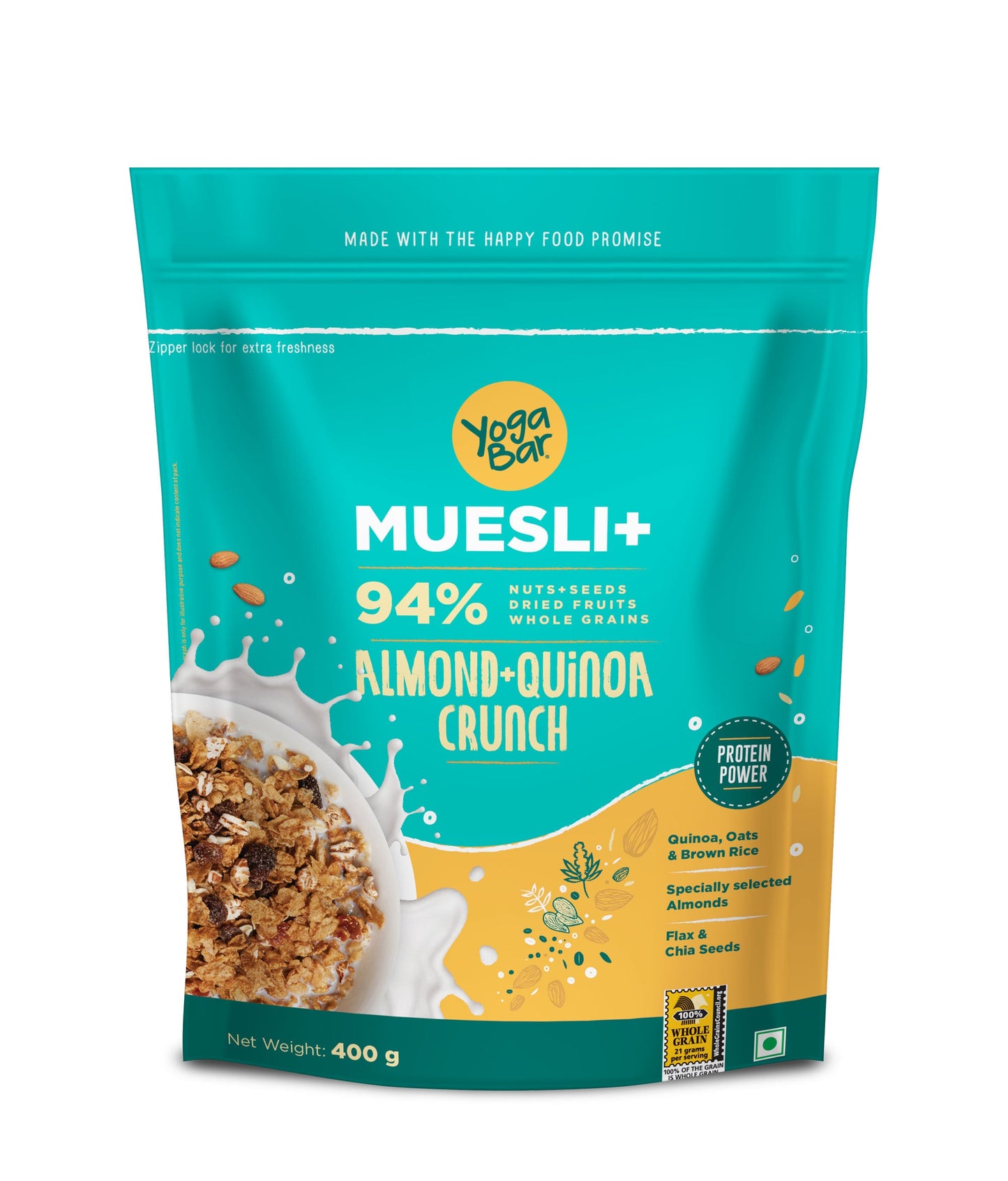 Almonds + Quinoa Wholegrain Muesli, 400g