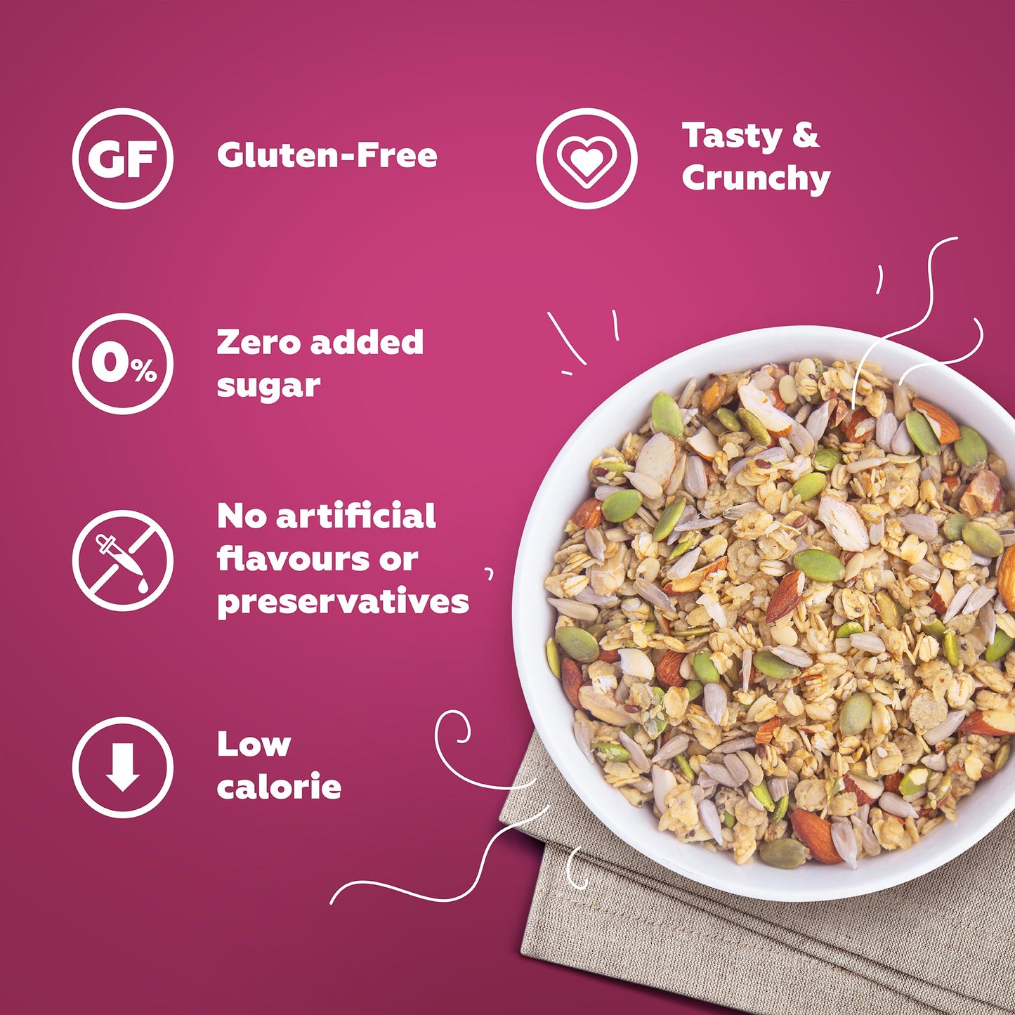 Combo of 2  (400g * 2)  -  No  Added  Sugar  Super  Muesli