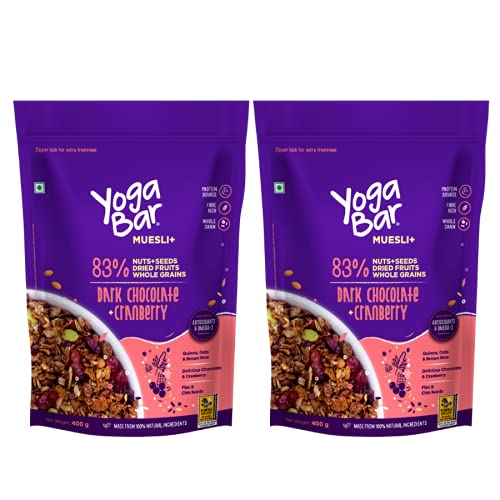 Dark Chocolate + Cranberries Wholegrain Muesli - 2 Packs