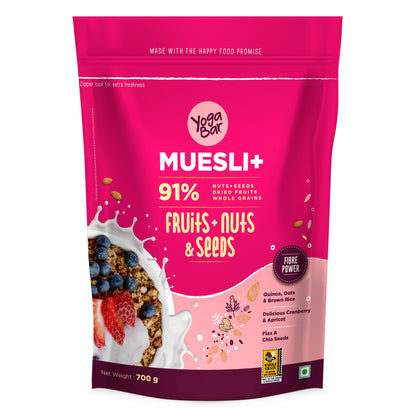 Fruit & Nuts Muesli, 700g + Dark Chocolate Oats, 400g + Dark Chocolate Crunchy Peanut Butter, 400g