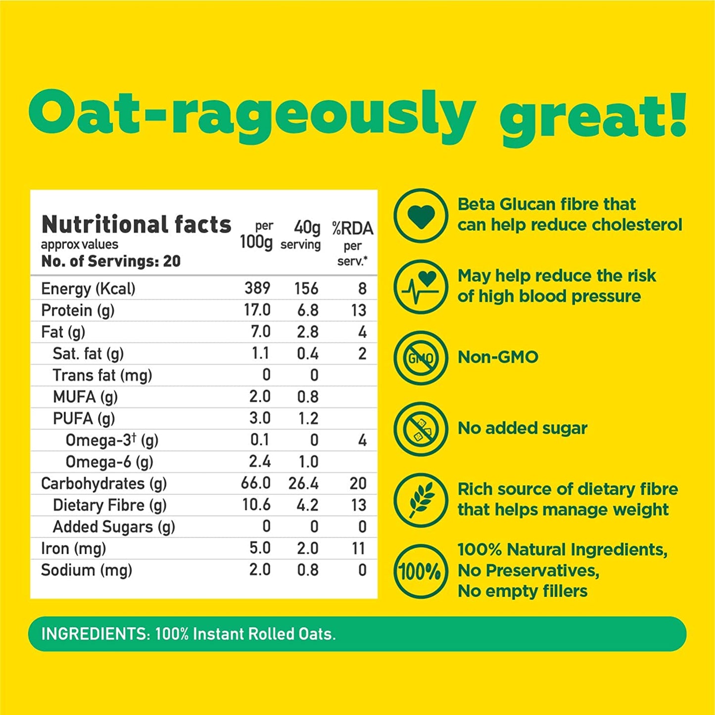 Quick Cooking Oats - 900g