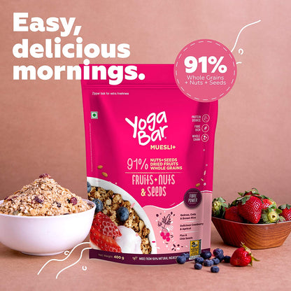 Combo of Fruits, Nuts & Seeds Muesli - 400g + 100% Peanut Butter - 400g