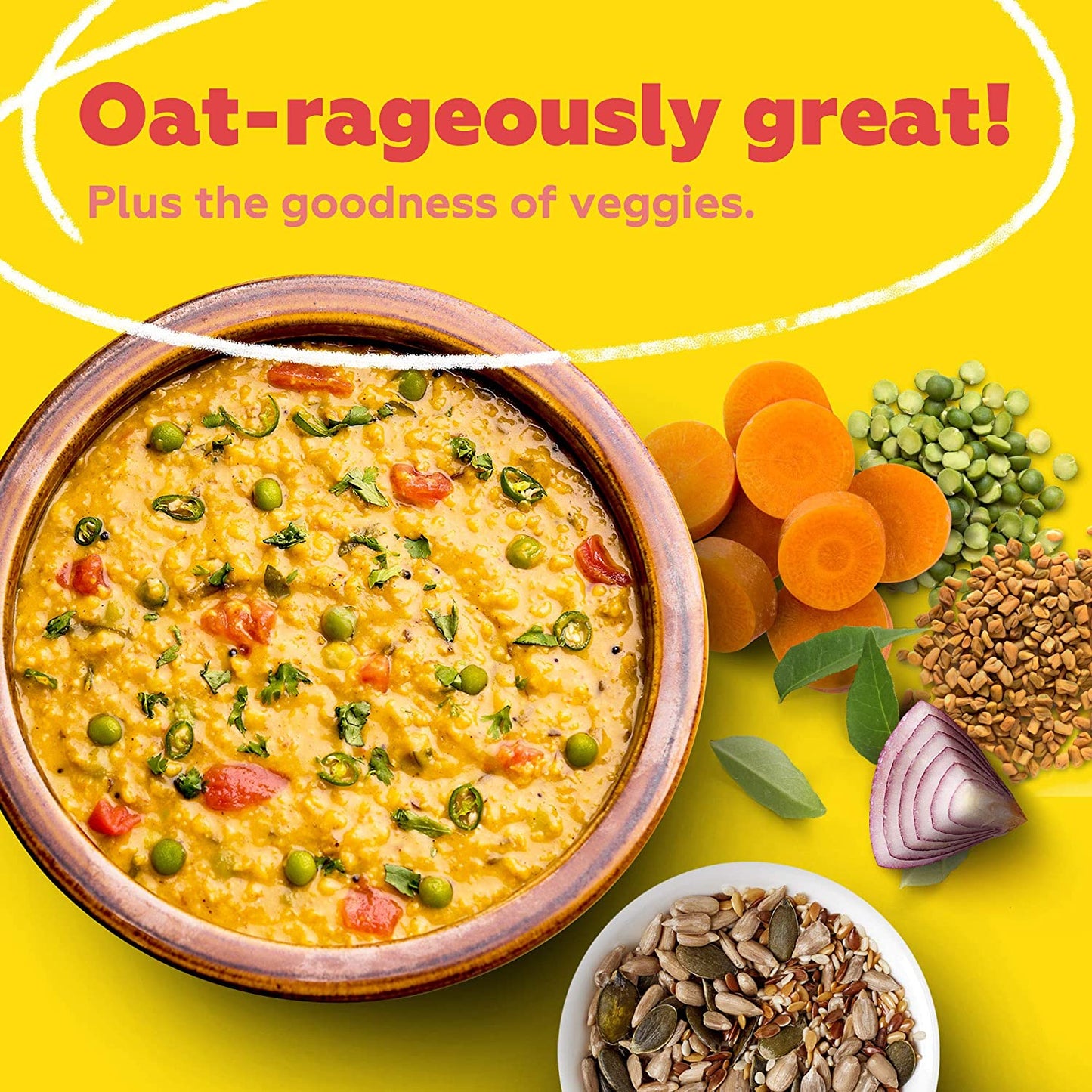 Combo of - 100% Rolled Oats & Veggie Masala Oats