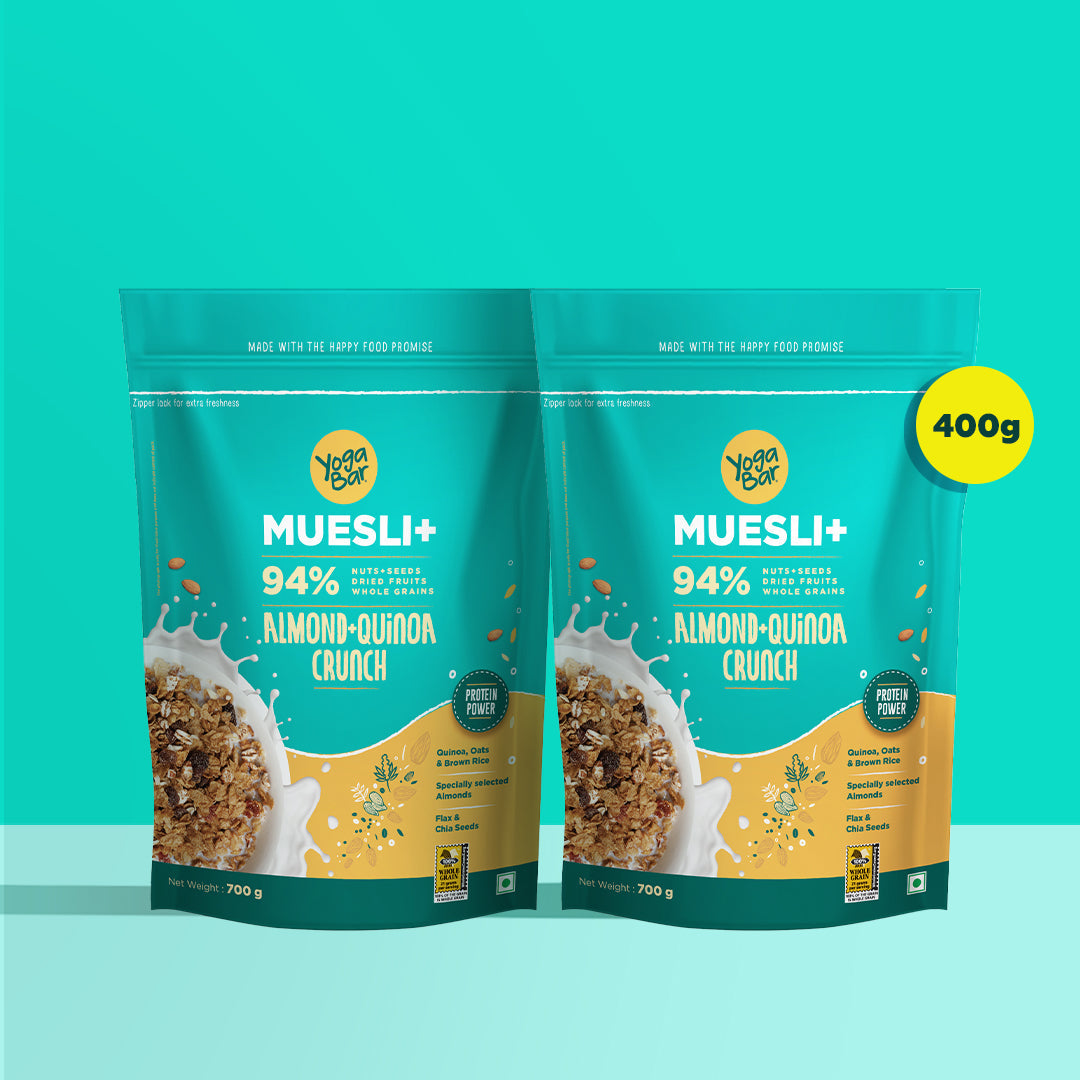 Combo of 2 - Almonds + Quinoa Wholegrain Muesli  - 2 X 400g