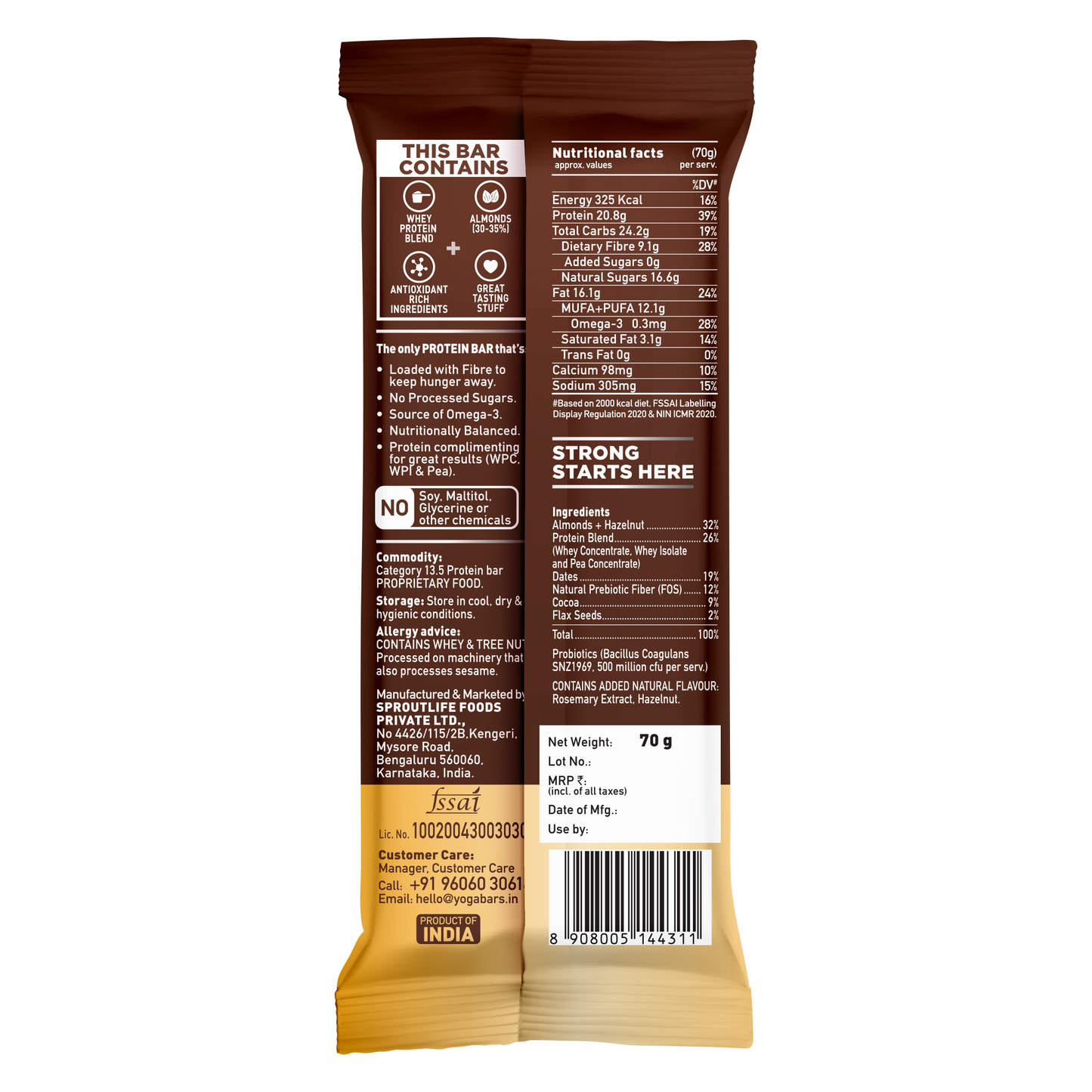 Hazelnuts Protein Bars (Pack of 2 Boxes)