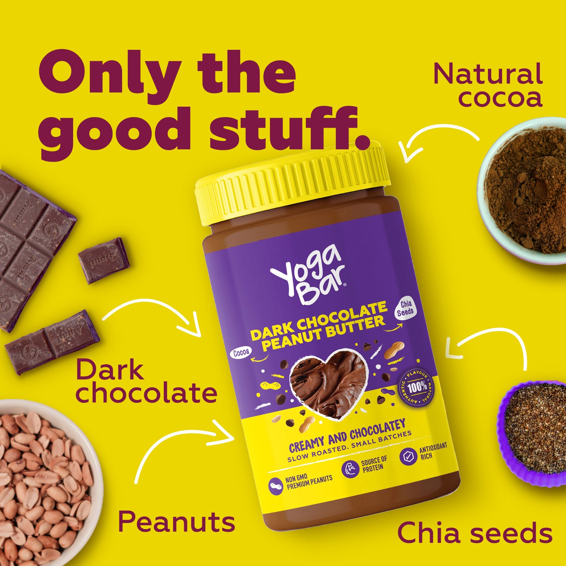 Yoga Bar Dark Chocolate Peanut Butter, 1kg: High in Protein
