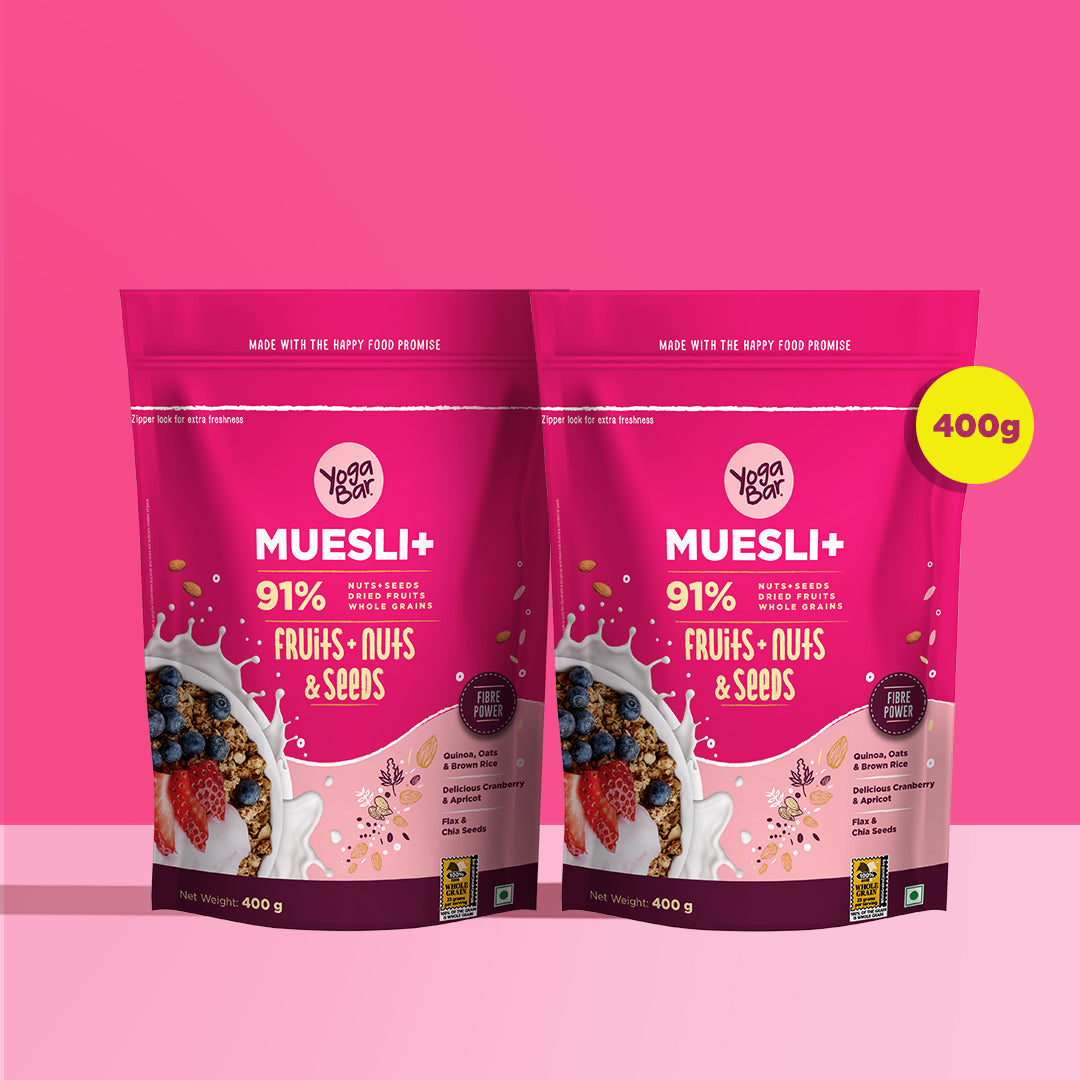 Combo of 2 - Fruits, Nuts + Seeds Wholegrain Muesl - 2 X 400g