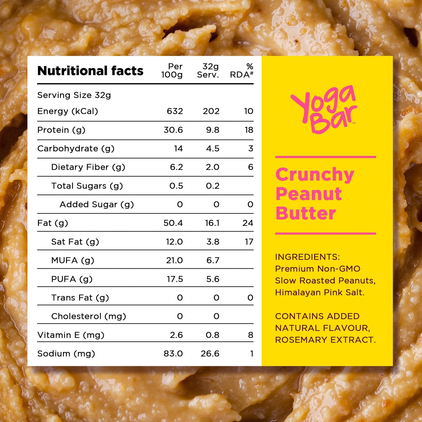 Crunchy Peanut Butter (Unsweetened), 1kg
