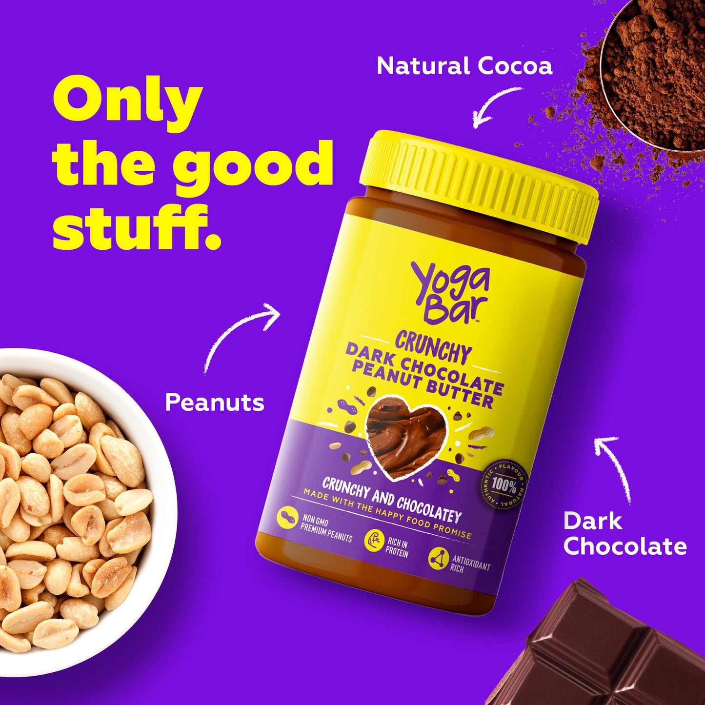 Dark Chocolate Crunchy Peanut Butter, 400g