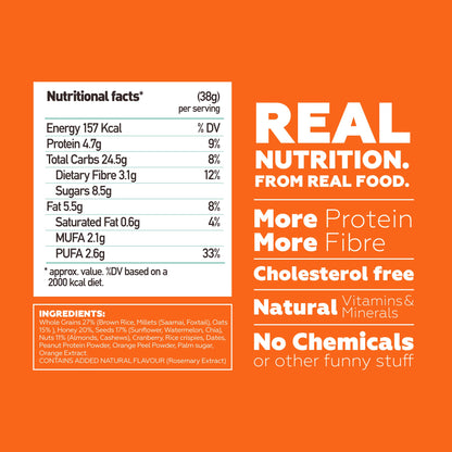 Orange Cashew Energy Bars (Pack of 2 Boxes)