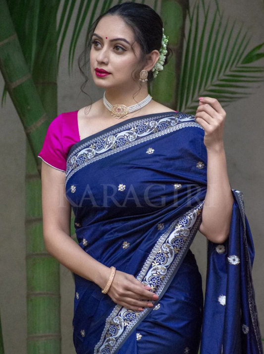 SHRUTI MARATHE in Chicago Blue Banarasi Saree