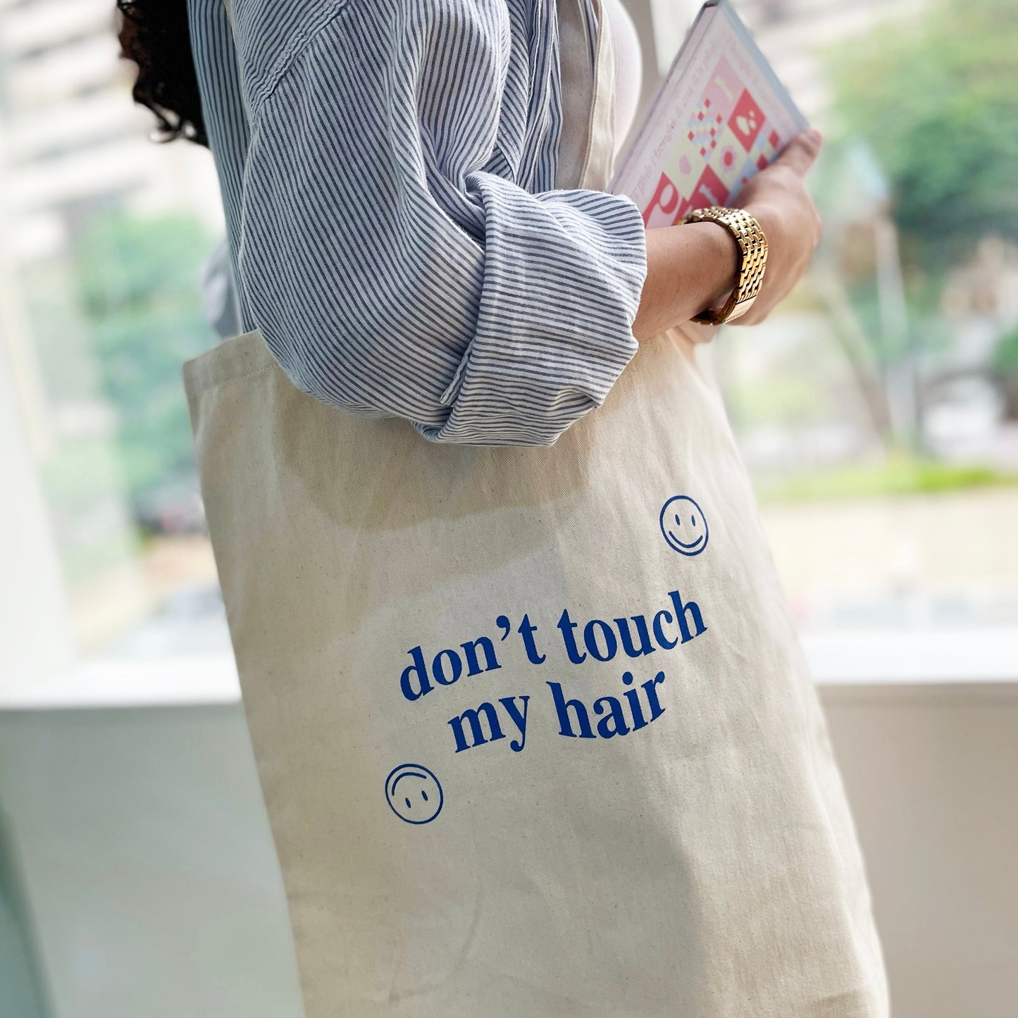 'Don't Touch My Hair' Canvas Tote Bag (Limited Edition)